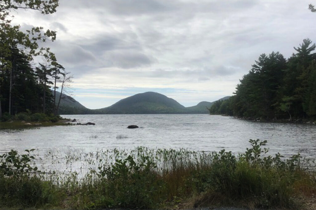 Acadia National Park Eagle Lake as seen from Carriage Road Loop