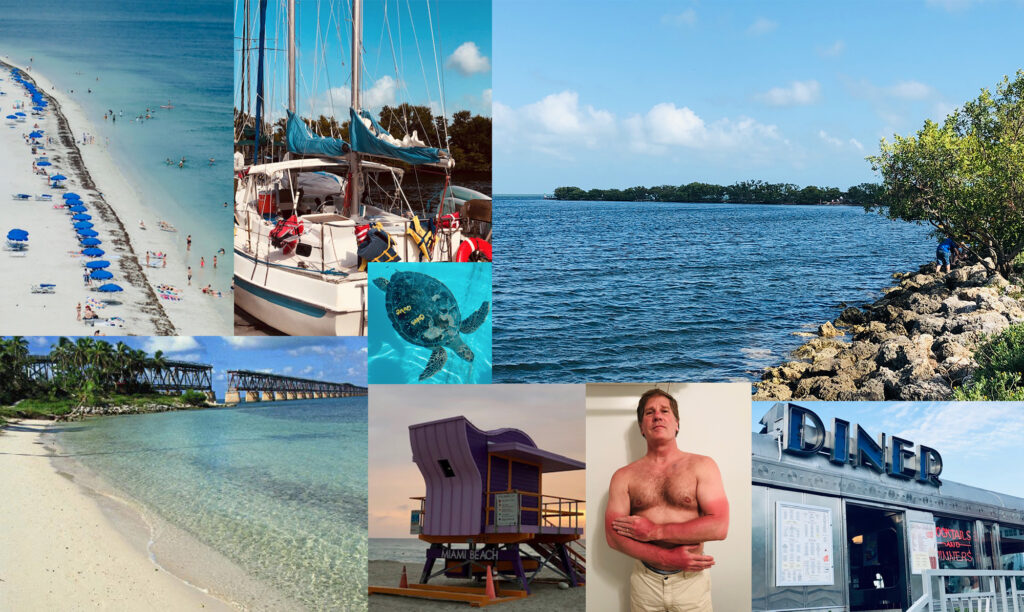 collage of images from Key Biscayne National Parks and Miami Florida Peter Hinman itinerary