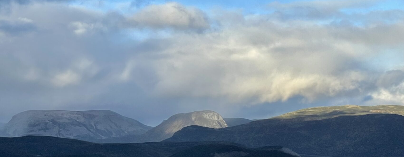 banner of sunset on Gros Morne NP