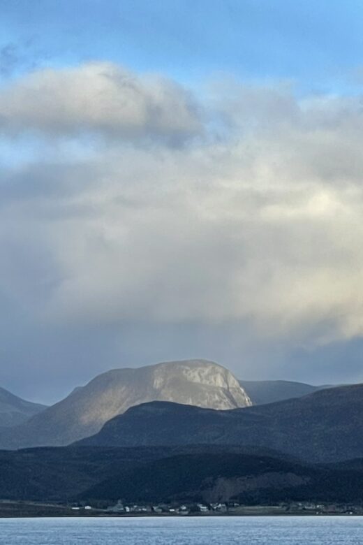 banner of sunset on Gros Morne NP