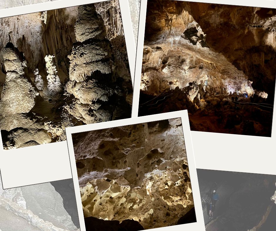 several images of cave formations 